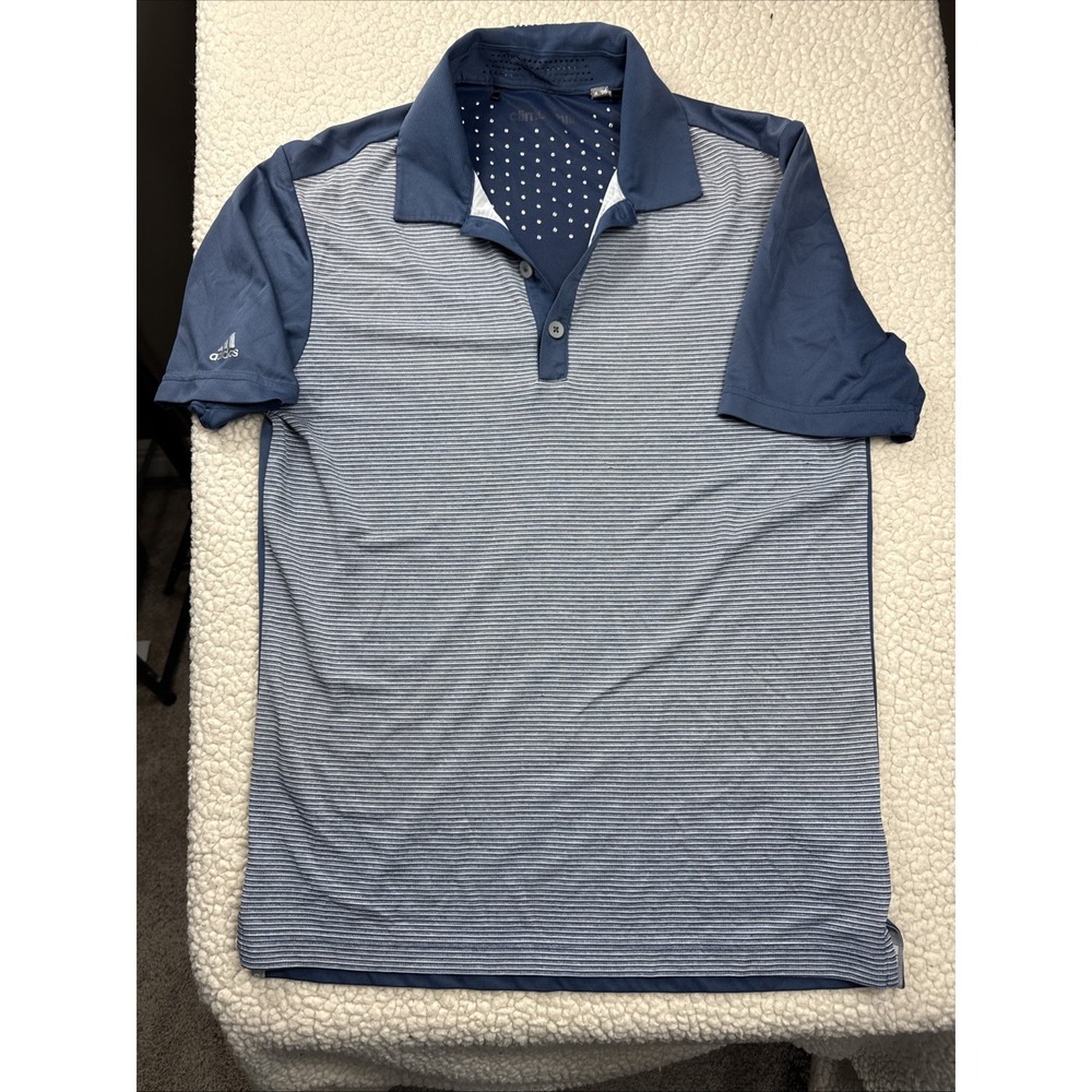 adidas Climachill‎ Men's Polo Shirt Blue/Gray S Short Sleeve Golf Breathable
